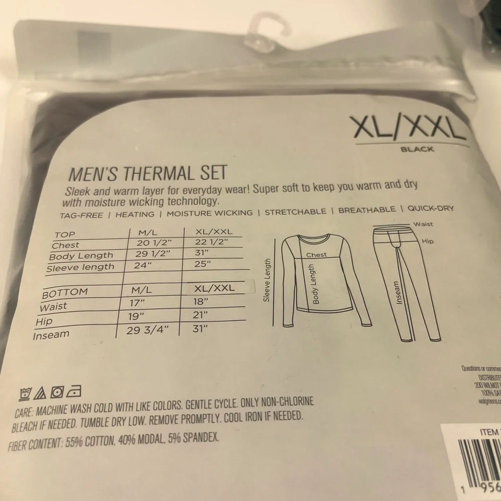 Men’s West Loop Thermal Set XL/XXL Black - Picture 4 of 4